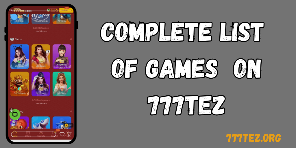 Complete List of Games Available on 777TEZ